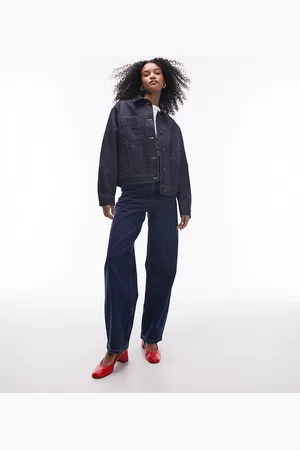 Topshop Denim boxy jacket in raw indigo