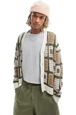 Abercrombie & Fitch Crochet patterned cardigan in