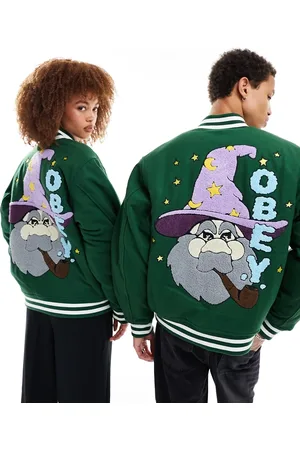 Obey Wizard unisex varsity jacket in
