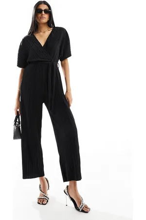 Y.A.S Plisse wrap front jumpsuit in