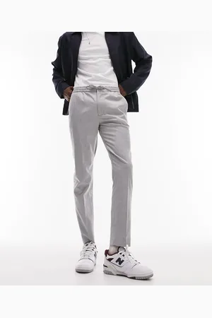 Topman Skinny smart trousers with elastic waistband in light