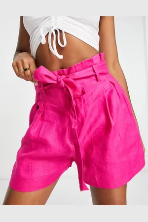 MANGO Tie waist tailored shorts in bright