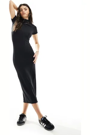 New Look Slinky turtle neck midi dress in