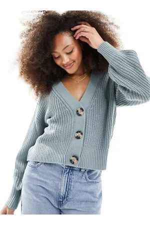 JDY Slouchy long sleeve cardigan in sage