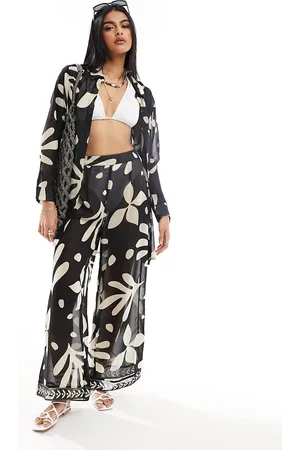 New Look Printed beach trouser in