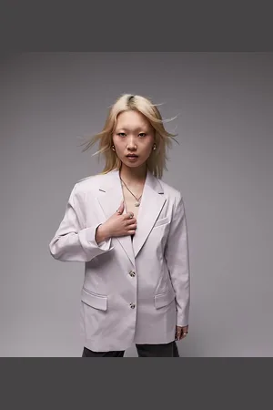 Topshop Co-ord straight jacket in lilac