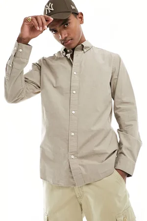 SELECTED Slimrick poplin shirt in tan
