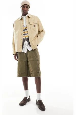 Tommy Hilfiger Varsity hero overshirt in sand