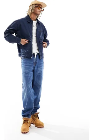 Timberland Washed canvas zip jacket in