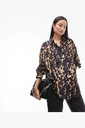 Topshop Animal print shirt in