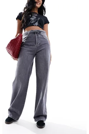Stradivarius STR wide leg jean in wash