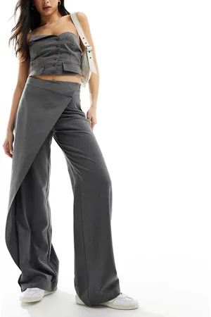 Pull&Bear Cross front tailored trouser in