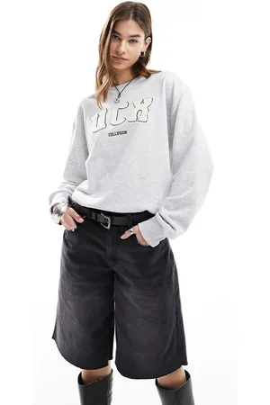 COLLUSION Applique oversized sweatshirt in marl