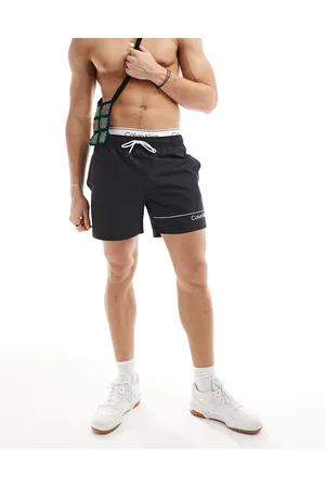 Calvin Klein Meta legacy medium double waistband swim short in