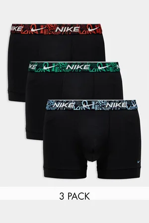 Nike Everyday Cotton Stretch trunks 3 pack in with graffiti wasitband