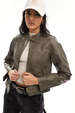 Cotton On Cotton On PU jacket in vintage brown