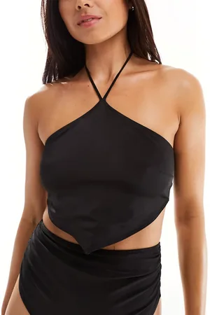 Monki Hanky hem bikini top in