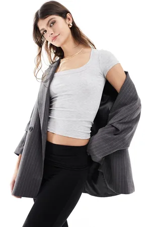 Cotton On Cotton On Staple Rib Scoop Neck Short Sleeve Top in