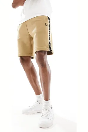 Fred Perry Taped sweat short in beige