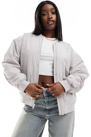 New Balance Linear Heritage woven bomber jacket in moonrock