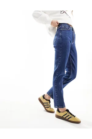 Stradivarius Slim mom jean with stretch in indigo