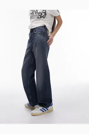Topshop Awkward barrel jeans In smokey