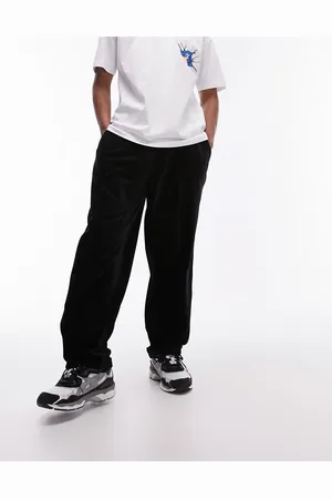Topman Balloon fit ribbed velour jogger in