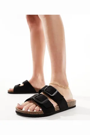 New Look Double strap flat slip on sandal in