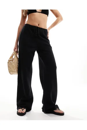 Iisla & Bird Narrow waist fine knit beach full length trouser in