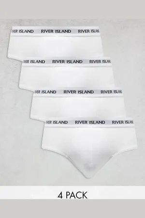 River Island 4 pack ribbed waistband brief in