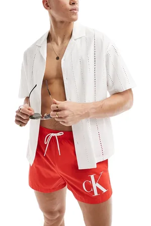 Calvin Klein Monogram short drawstring swim short in