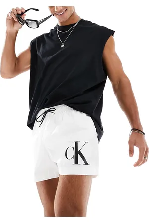 Calvin Klein Monogram short drawstring swim short in