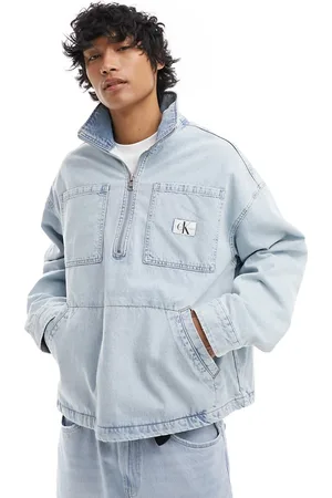 Calvin Klein Denim pop over jacket in light wash