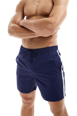 Calvin Klein Core logo tape medium drawstring swim short in