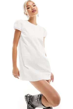Something New X Chloe Frater cotton cap sleeve shift mini dress in