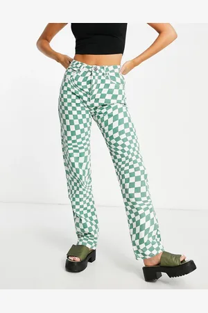 Cotton On Cotton On straight leg jeans in checkerboard