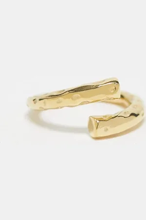ASOS Waterproof stainless steel ring with wrap twist design in tone