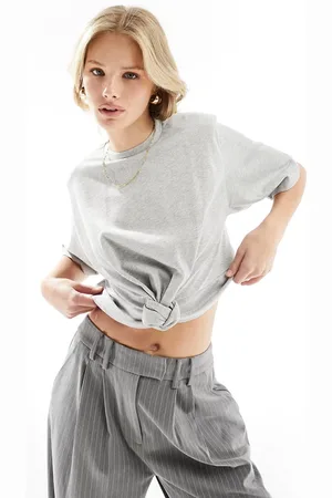 4th & Reckless Knot front cropped t-shirt in