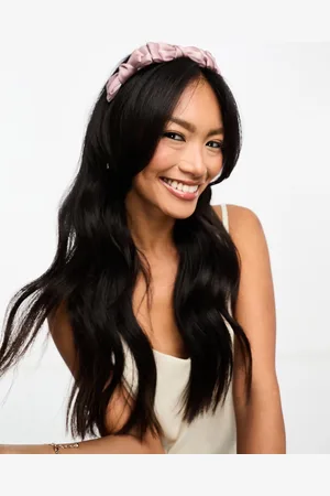 True Decadence Bow detail organza headband in mauve