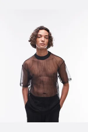 Topman Oversized short sleeve mesh t-shirt in