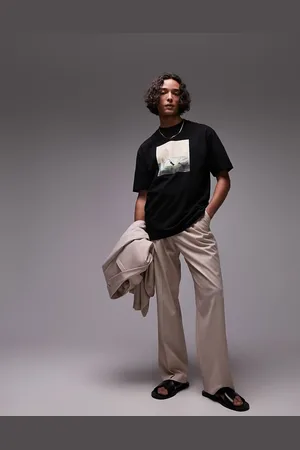 Topman Relaxed suit trousers in dusty