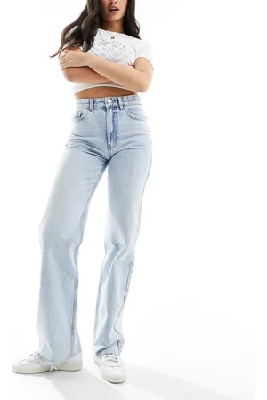 Pull&Bear Straight leg high rise jean in light