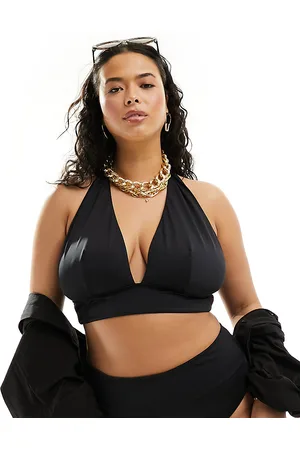 ASOS ASOS DESIGN Curve Maya mix and match sleek halter bikini top in