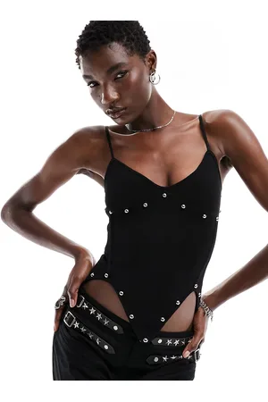 The Kript Stud detail strappy corset in