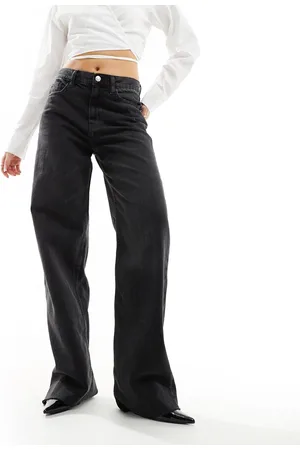 MANGO Relaxed wide leg jean in