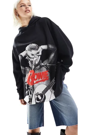 ASOS Oversized hoodie with bowie licence graphic in