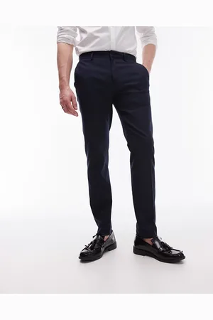 Topman Skinny textured suit trousers in