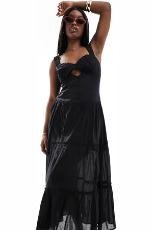 ASOS Bust cup maxi sundress with ruched strap detail in