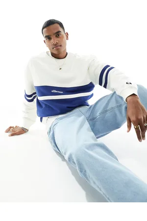 Ellesse Matiano sweatshirt in off and navy