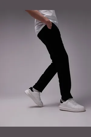 Topman Skinny textured trousers in